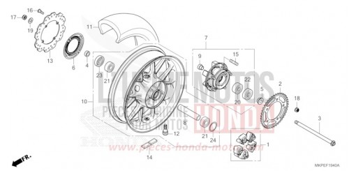 RUOTA POSTERIORE CB500FAN di 2022